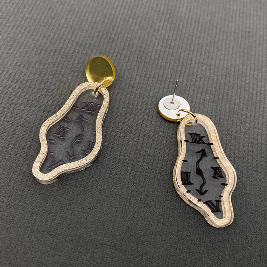 Time Flies Geometric Earrings