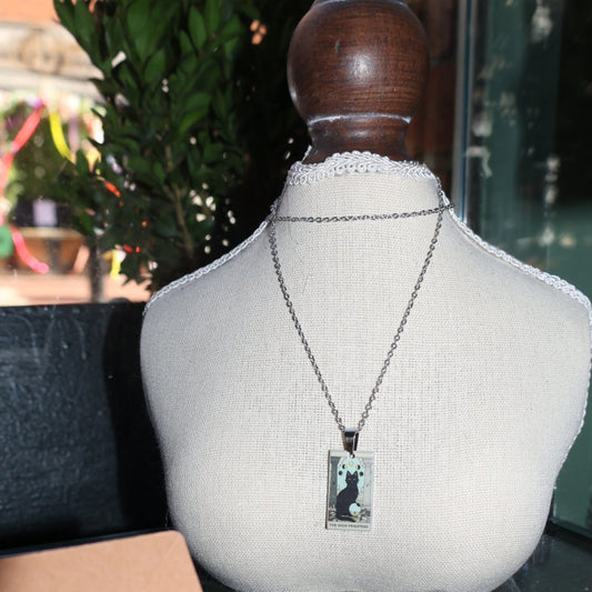 The High Priestess Black Cat Necklace