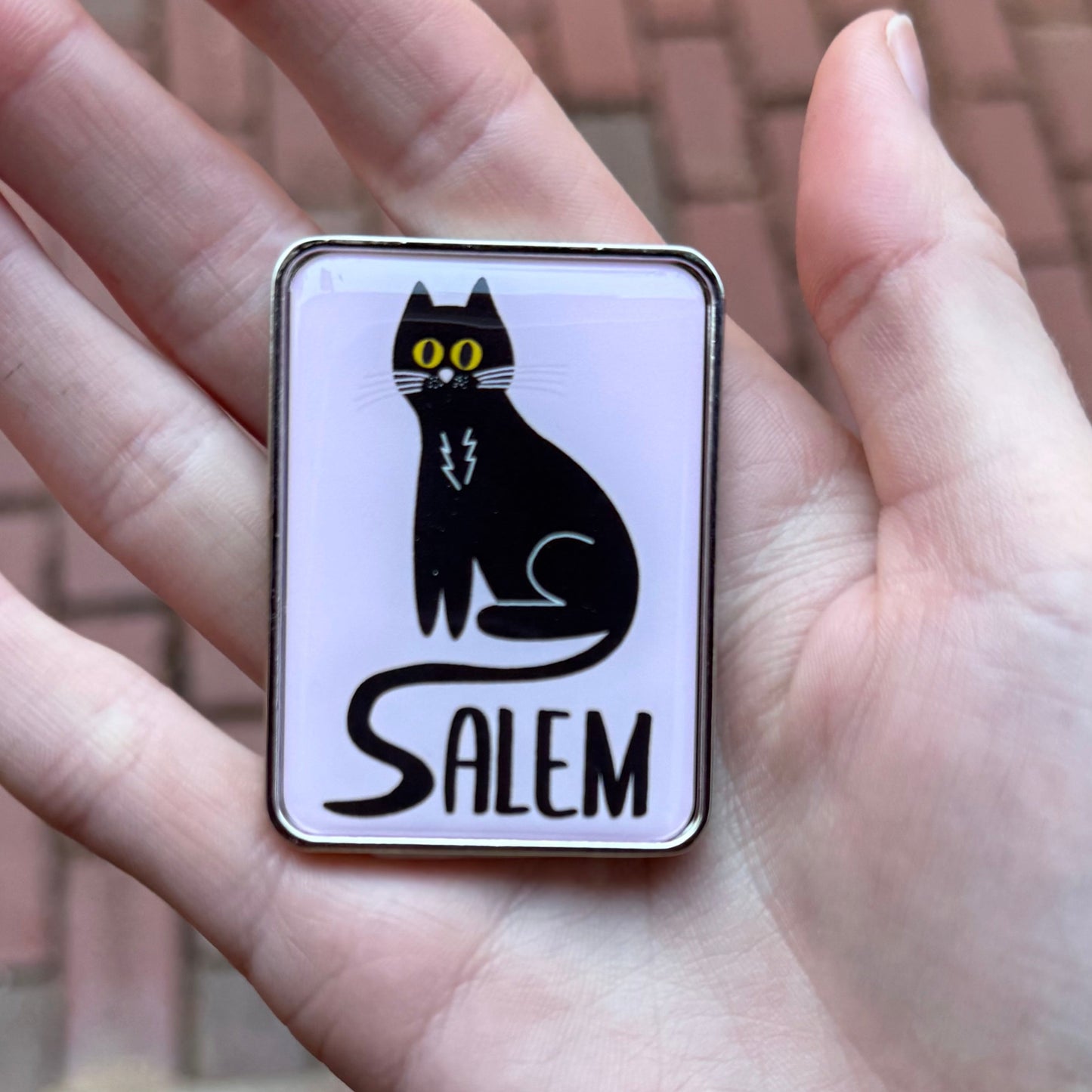 Magnet Salem Cute Black Cat Framed