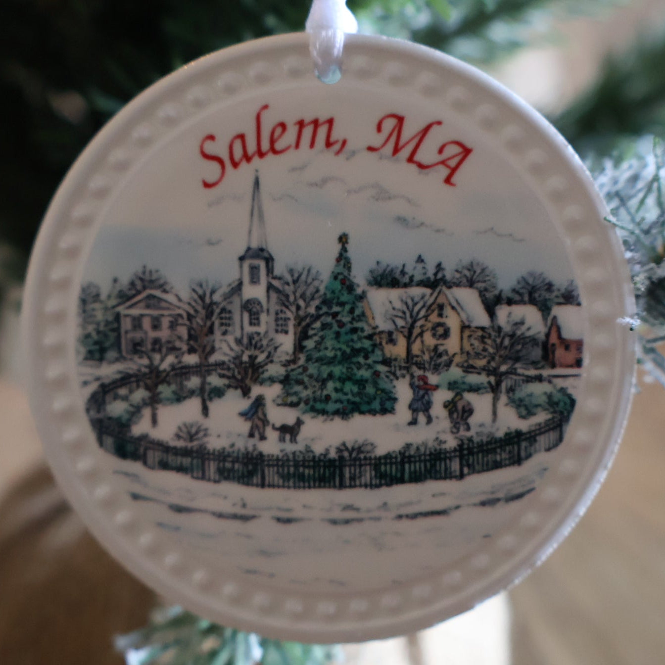 Salem Christmas Tree in Park Ornament