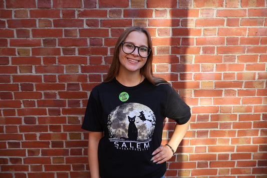 Cat and Moon Tee (glows in dark!)