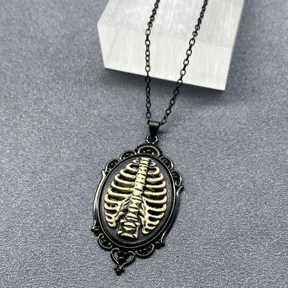 Gothic Style Pendant Black Necklace - Witch