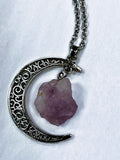 Amethyst/Moon Necklace