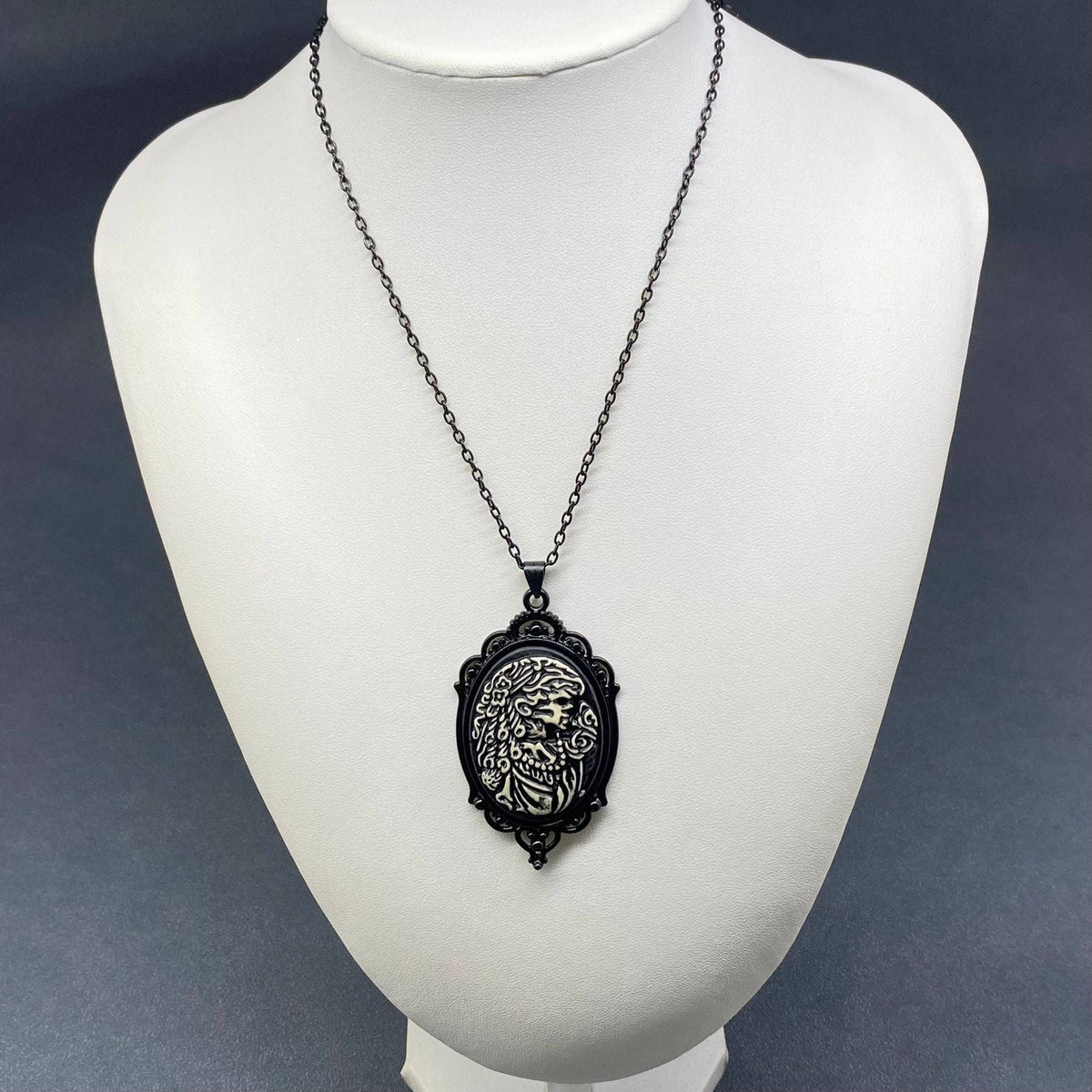 Gothic Style Pendant Black Necklace - Witch