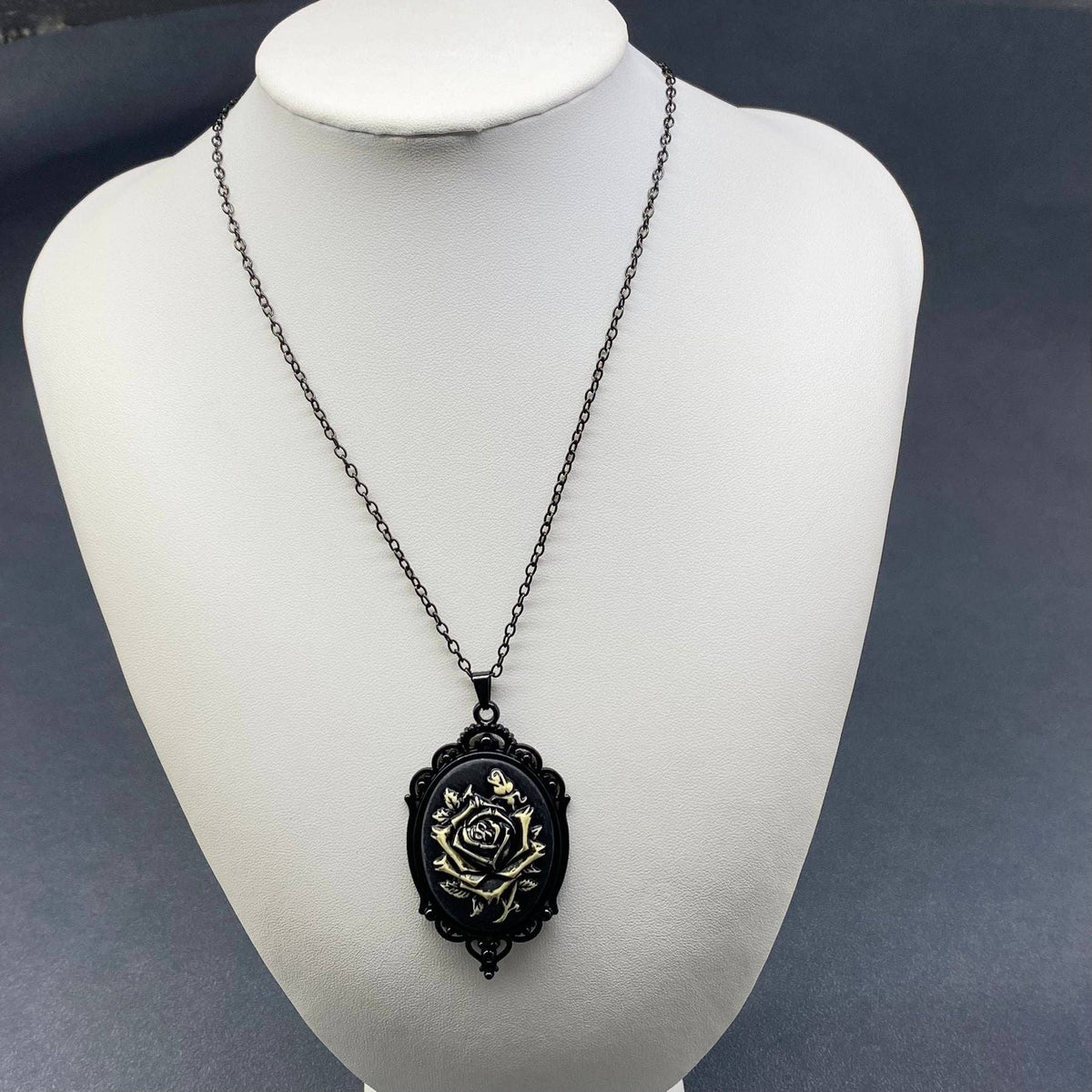 Gothic Style Pendant Black Necklace - Witch