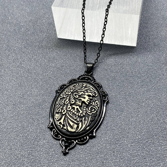 Gothic Style Pendant Black Necklace - Witch