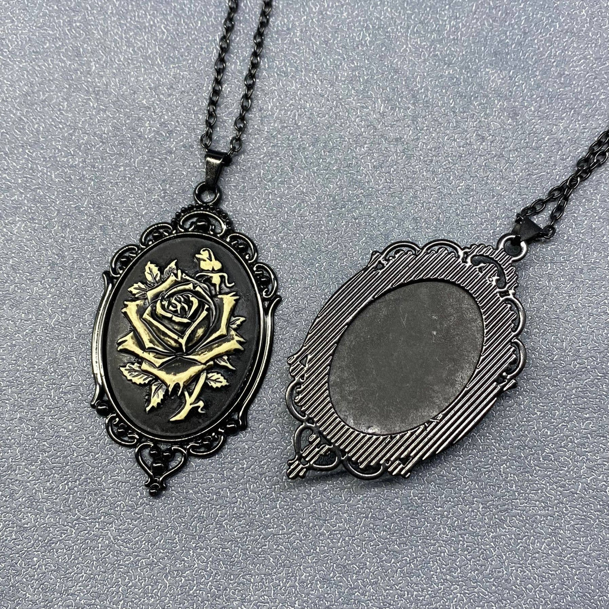 Gothic Style Pendant Black Necklace - Witch