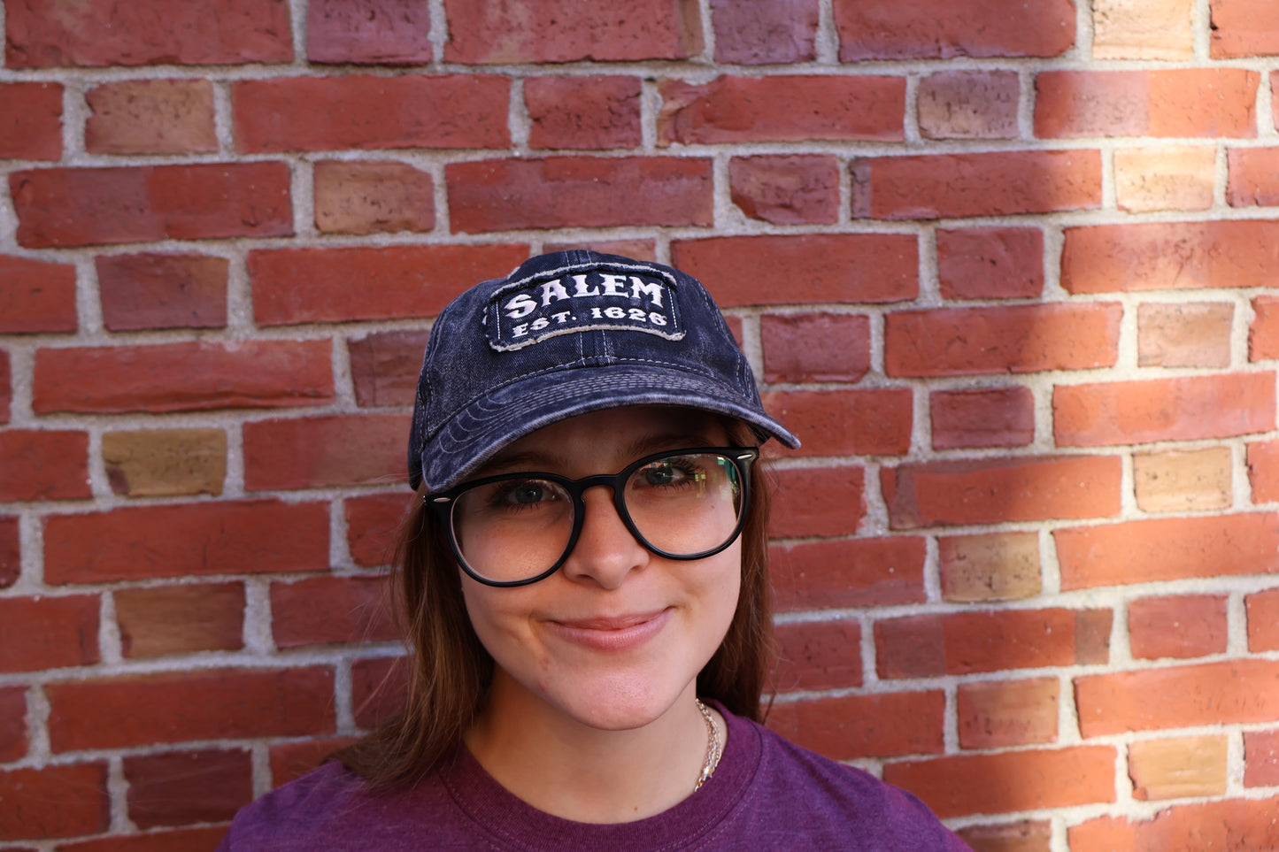 Hat Salem Patch Distressed