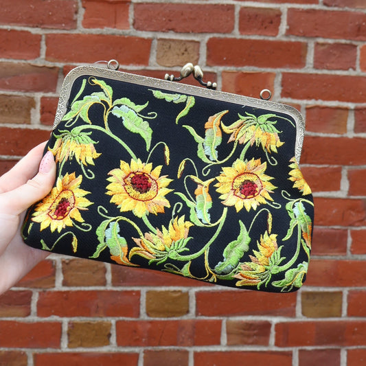 Sunflower Kisslock Bag
