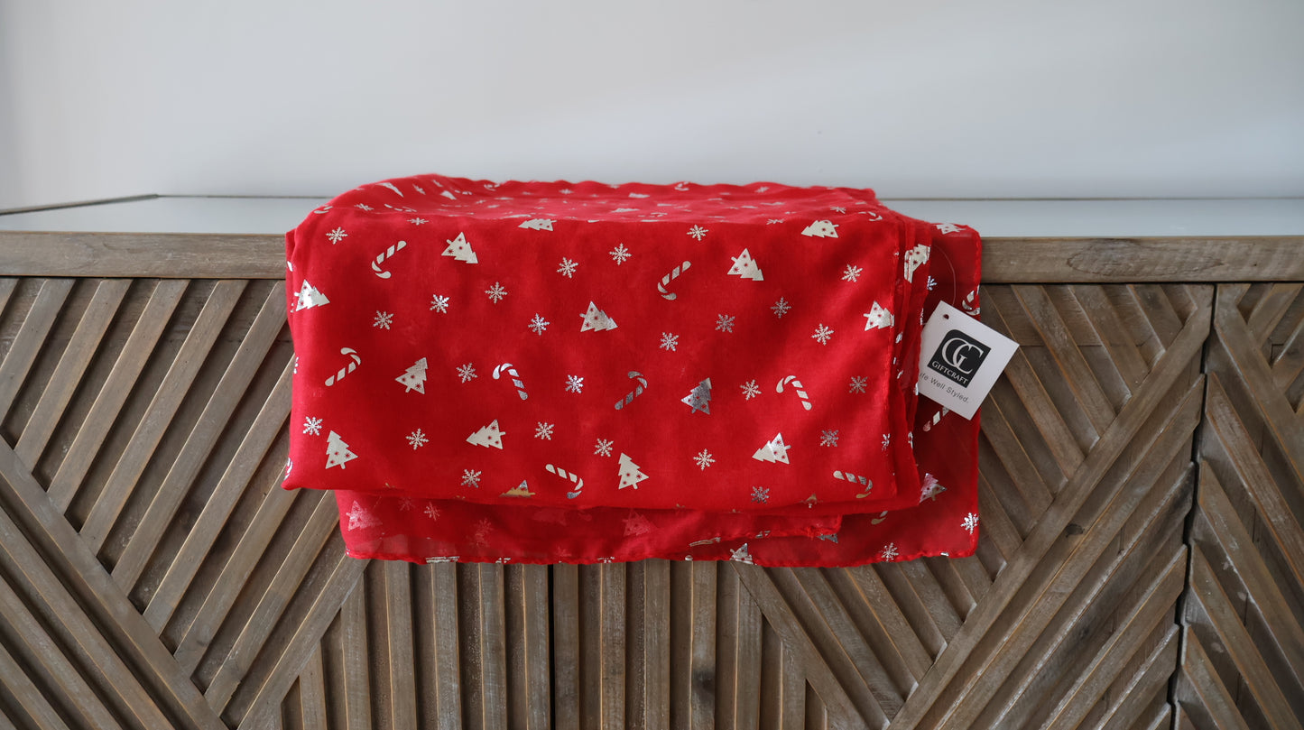 Holiday Icons Metallic Scarf
