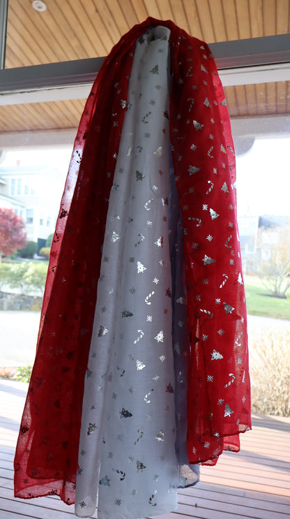 Holiday Icons Metallic Scarf