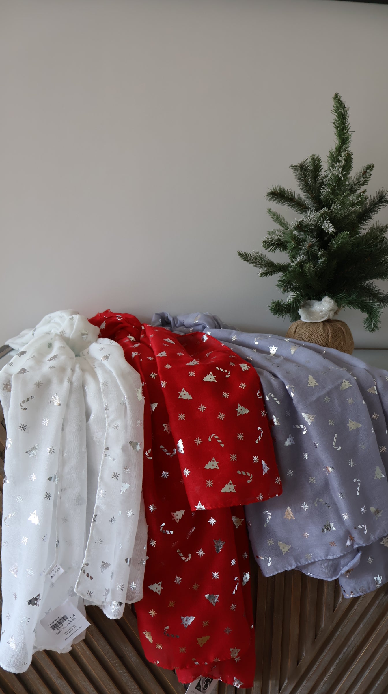 Holiday Icons Metallic Scarf