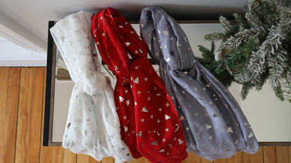 Holiday Icons Metallic Scarf