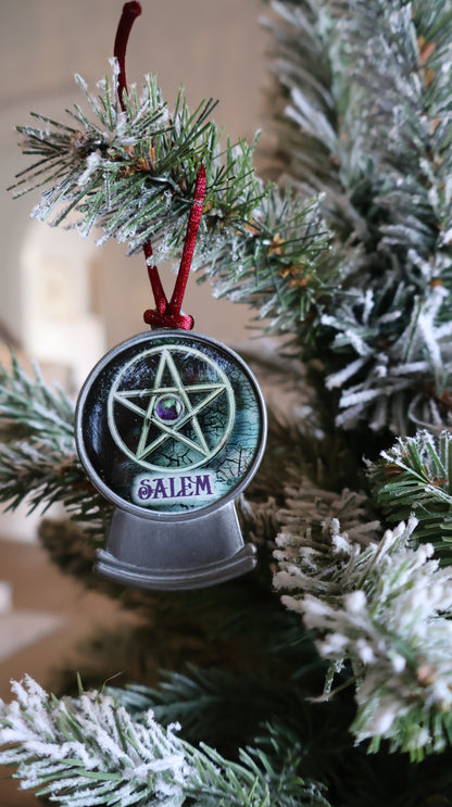 Salem Pentacle Snow Globe Ornament