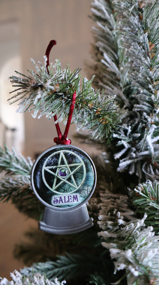 Salem Pentacle Snow Globe Ornament