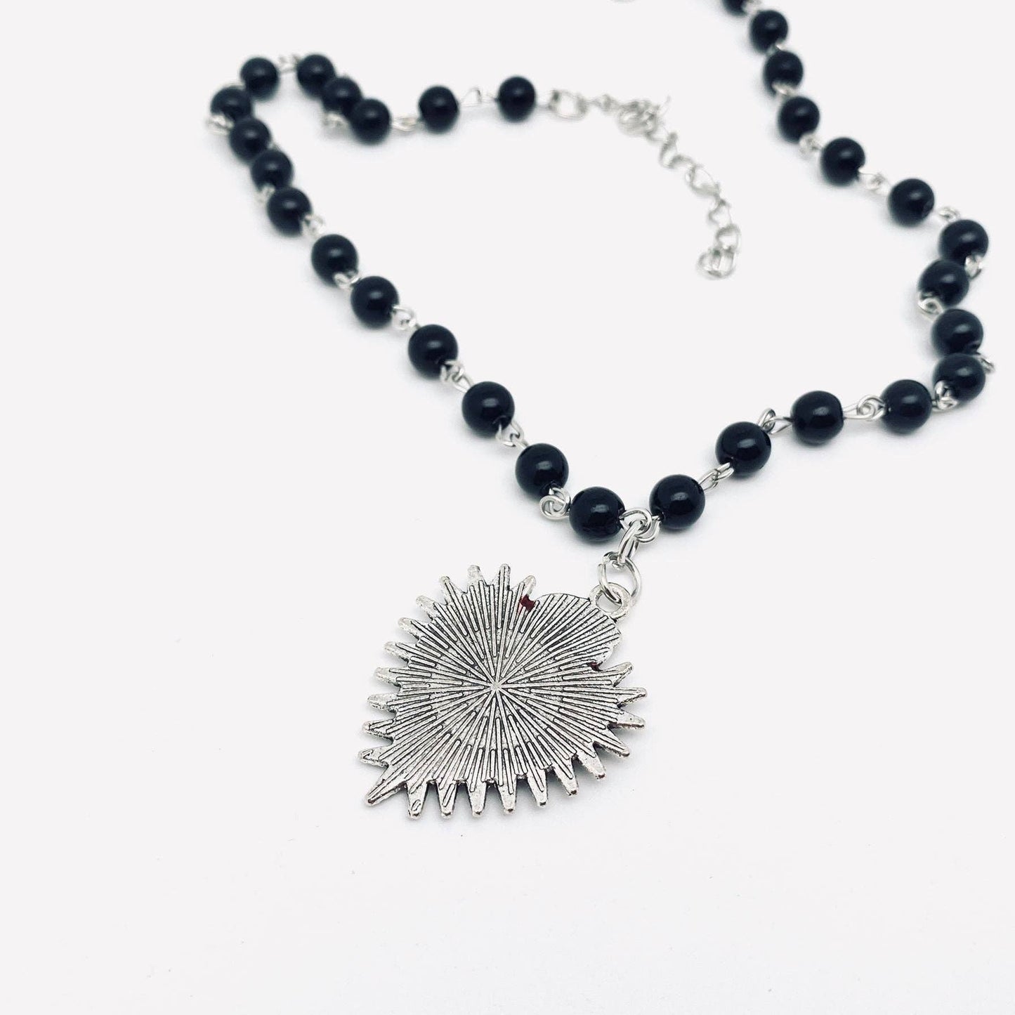 Gothic Red Devil's Eye Pendant Necklace