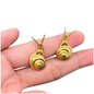 18K Gold Plated Stainless Steel Snail Stud Earrings
