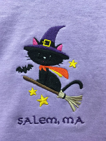 Tee Cat on Broom