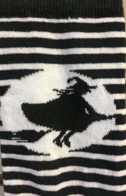 Socks Striped Salem Witch