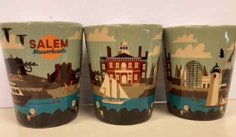 Shot Glass Salem Vintage Collage