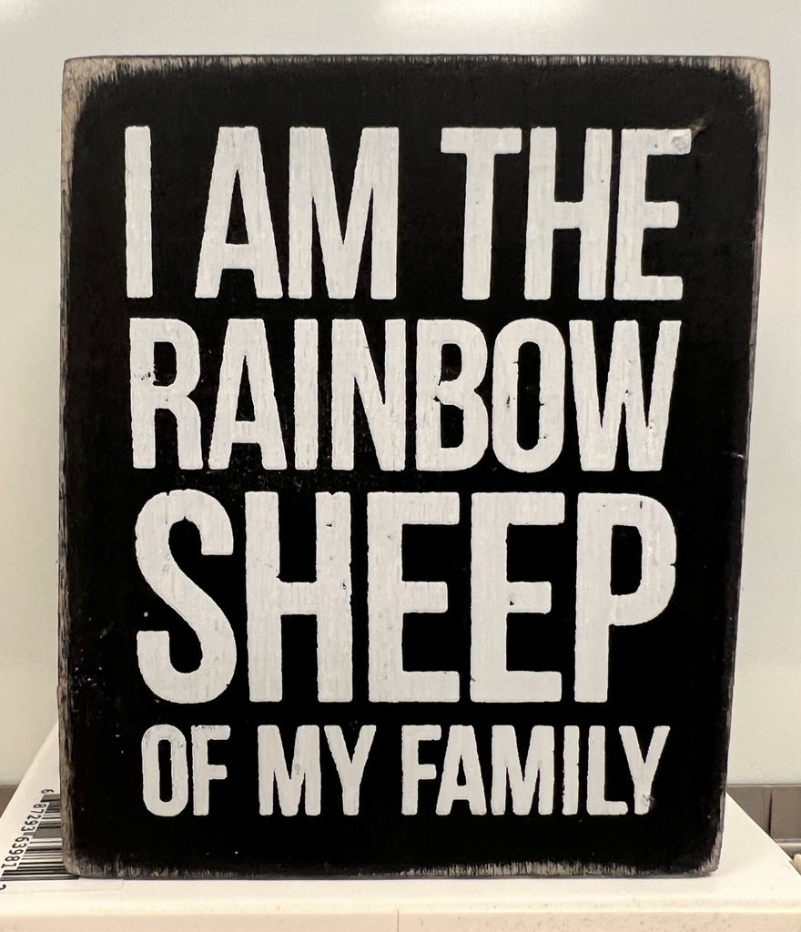 Rainbow Sheep Box Sign