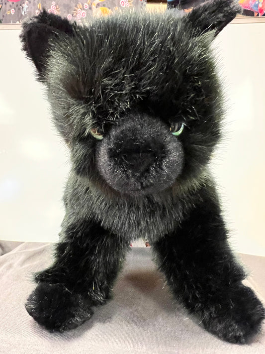 Fuzzy Black Cat plush