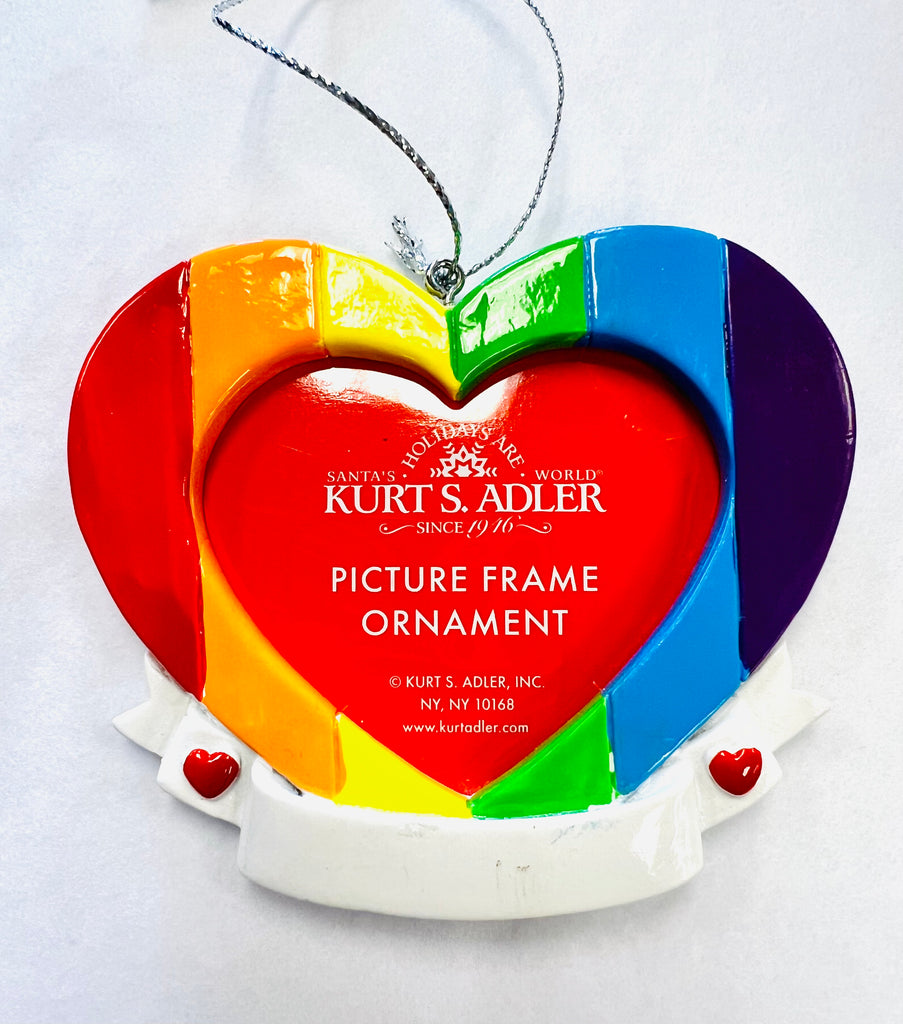 Rainbow Heart Frame Ornament